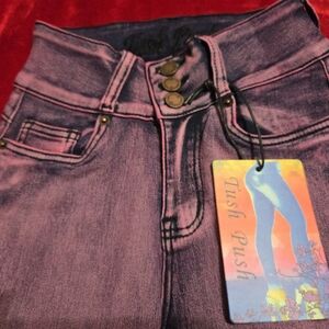 Butt lifting Women's Purple Skinny Jeans